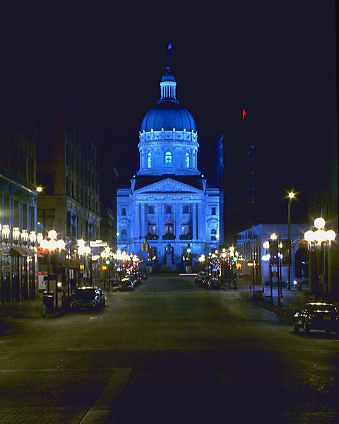 Indiana Capitol by Night