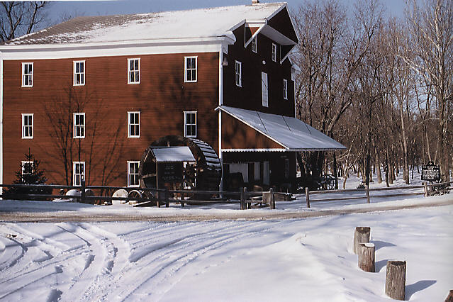 Adams Mill in Winter's Grip